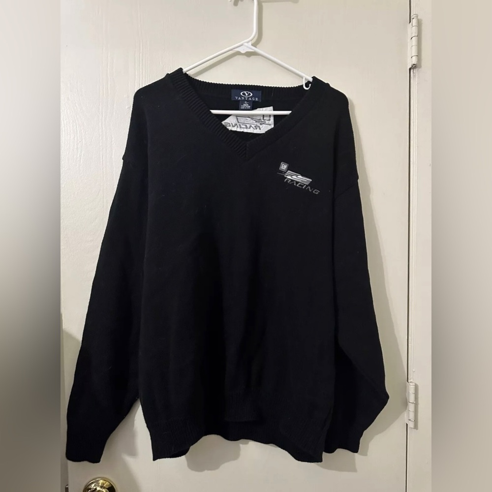 GM Racing Knit Sweater Size Large Vantage Label